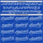 Custom Name Number Baseball Jersey Thunder Blue White Authentic Team Personalized Thunder Blue White Authentic Baseball Jersey