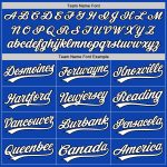 Custom Name Number Thunder Blue White Black Authentic Baseball Jersey - Personalized Team Apparel Personalized Thunder Blue