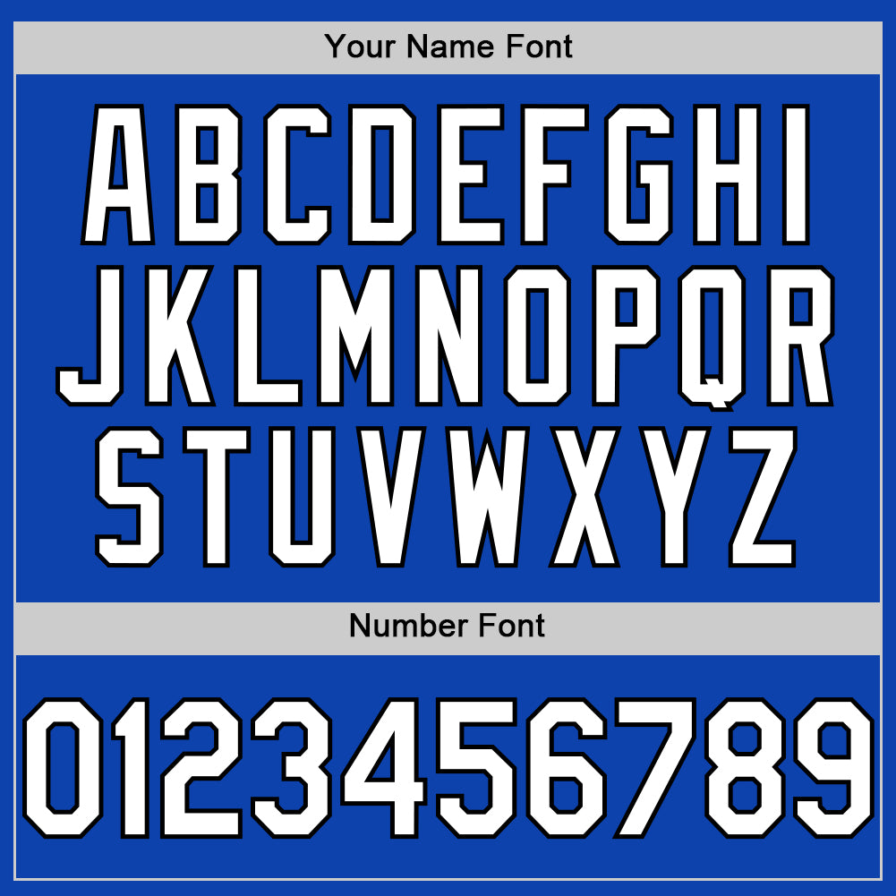 Personalized Thunder Blue White-Black Authentic Baseball Jersey Team Custom Name and Number Custom Name Number Thunder Blue White Black Authentic Baseball Jersey - Personalized Team Apparel Personalized Thunder Blue - Image 5