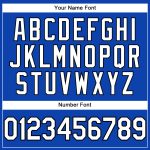 Custom Team Performance T-Shirt with Personalized Name & Number - Thunder Blue White-Black Personalized Thunder Blue White-Black