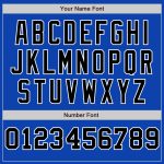 Custom Name and Number Personalized Thunder Blue White Black Pinstripe Baseball Jersey - Authentic Split Fashion Personalized