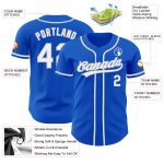 Custom Name Number Baseball Jersey Thunder Blue White Gray Authentic Personalized Thunder Blue White-Gray Authentic Baseball