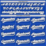Custom Name Number Personalized Thunder Blue Gray Baseball Jersey Authentic Team Personalized Thunder Blue White Gray-Black