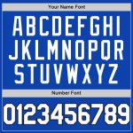 Custom Name Number Personalized Thunder Blue Gray Baseball Jersey Authentic Team Personalized Thunder Blue White Gray-Black