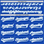 Custom Name Number Authentic Baseball Jersey Thunder Blue White Light Blue Personalized Thunder Blue White-Light Blue Authentic