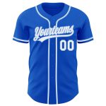 Custom Name Number Authentic Baseball Jersey Thunder Blue White Light Blue Personalized Thunder Blue White-Light Blue Authentic