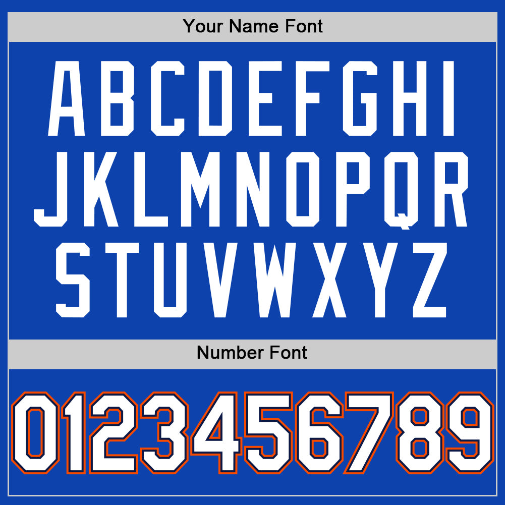 Personalized Thunder Blue White Navy-Orange Authentic Baseball Jersey Team Custom Name and Number Thunder Blue White Navy-Orange Custom Baseball Jersey with Personalized Name and Number - Authentic Team Gear Personalized - Image 5