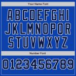 Custom Personalized Baseball Jersey with Thunder Blue White-Navy Pinstripe, Your Name and Number, Authentic Fashion Style
