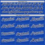 Custom Personalized Baseball Jersey with Thunder Blue White-Navy Pinstripe, Your Name and Number, Authentic Fashion Style