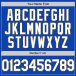 Personalized Custom Name Number Thunder Blue White Gold Baseball Jersey - Authentic Team Jersey Personalized Thunder Blue
