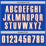 Personalized Thunder Blue White-Orange Baseball Jersey for Authentic Fans Personalized Thunder Blue White-Orange Authentic