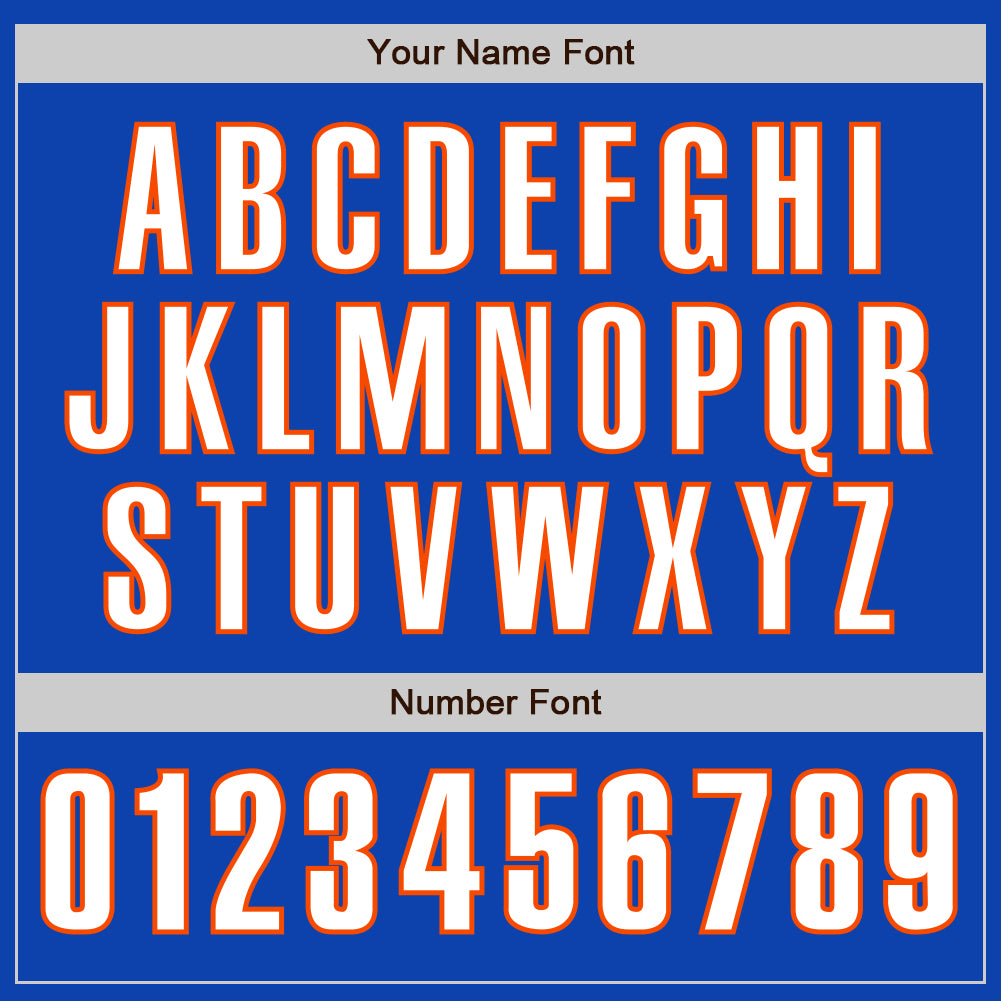 Personalized Thunder Blue White-Orange Authentic Baseball Jersey Personalized Thunder Blue White-Orange Baseball Jersey for Authentic Fans Personalized Thunder Blue White-Orange Authentic - Image 5