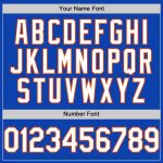 Custom Name and Number Thunder Blue White-Orange Baseball Jersey - Personalized Authentic Team Apparel Personalized Thunder