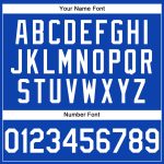 Custom Team Performance T-Shirt with Personalized Name and Number - Thunder Blue and White Personalized Thunder Blue White
