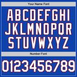 Personalized Authentic Baseball Jersey in Thunder Blue with White-Red Accents Personalized Thunder Blue White-Red Authentic