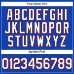 Custom Team Performance T-Shirt with Personalized Name & Number - Thunder Blue White-Red Personalized Thunder Blue White-Red