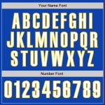 Personalized Authentic Baseball Jersey - Thunder Blue White-Yellow Design Personalized Thunder Blue White-Yellow Authentic