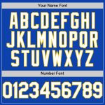 Custom Baseball Jersey with Personalized Name and Number - Thunder Blue White-Yellow Authentic Team Apparel Personalized