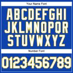 Custom Team Name Number Thunder Blue White-Yellow Performance T-Shirt - Personalized Sportswear Personalized Thunder Blue