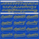 Custom Thunder Blue Yellow Baseball Jersey with Personalized Name and Number - Authentic Team Gear Personalized Thunder Blue