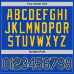 Custom Thunder Blue Yellow Baseball Jersey with Personalized Name and Number - Authentic Team Gear Personalized Thunder Blue