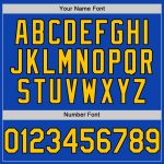 Custom Name and Number Personalized Baseball Jersey Thunder Blue Yellow-Black Authentic Team Gear Personalized Thunder Blue