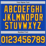 Custom Authentic Baseball Jersey with Personalized Name and Number - Thunder Blue Yellow-Crimson Team Jersey Personalized