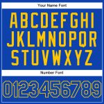 Custom Team Name Number Thunder Blue Yellow Performance T-Shirt - Personalized Sports Apparel Personalized Thunder Blue Yellow