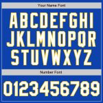 Custom Name Number Blue Yellow Pinstripe Softball Jersey Unisex Two-Button Personalized Team Apparel Personalized Thunder