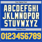 Personalized Gradient Twinkle Star Baseball Jersey with Custom Name and Number - Thunder Blue Yellow-White 3D Pattern Design
