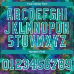 Custom Team Name Number 3D Performance T-Shirt - Personalized Aqua-White Tie Dye Design Personalized Tie Dye Aqua-White 3D
