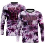 Custom Name Number Tie Dye Soccer Uniform Jersey Black Pink Sublimation Personalized Team Gear Personalized Tie Dye Black-Pink