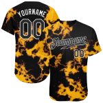 Personalized Tie Dye Black and White 3D Baseball Jersey for Men and Women Personalized Tie Dye Black-White 3D Authentic Baseball