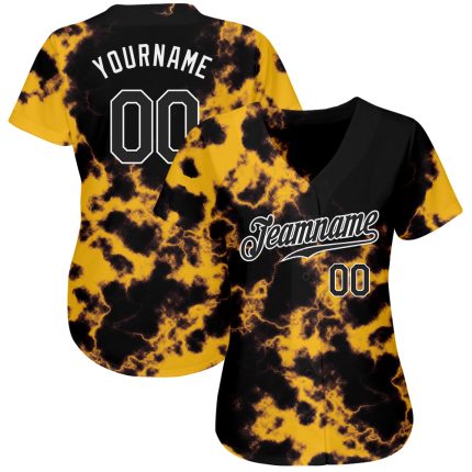 Personalized Tie Dye Black and White 3D Baseball Jersey for Men and Women Personalized Tie Dye Black-White 3D Authentic Baseball