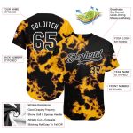 Personalized Tie Dye Black and White 3D Baseball Jersey for Men and Women Personalized Tie Dye Black-White 3D Authentic Baseball