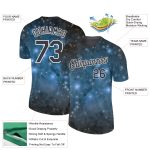 Custom Personalized Tie Dye 3D Performance T-Shirt with Black-White Design, Team Name & Number Personalized Tie Dye Black-White