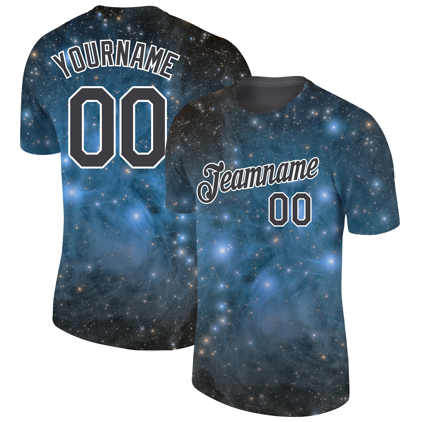 Custom Personalized Tie Dye 3D Performance T-Shirt with Black-White Design, Team Name & Number Personalized Tie Dye Black-White