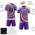 Custom Name and Number Personalized Black-White Tie Dye Soccer Uniform Jersey Personalized Tie Dye Black-White Sublimation