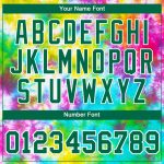 Custom Name & Number 3D Performance T-Shirt - Personalized Kelly Green-White Tie Dye Design Personalized Tie Dye Kelly Green-White