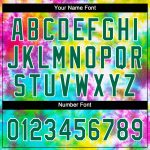 Custom Name and Number Tie Dye Softball Jersey Unisex 3D Rainbow Kelly Green-White Two-Button Personalized Tie Dye Kelly