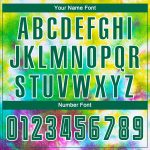 Custom Name and Number Personalized Tie Dye Soccer Jersey - Kelly Green-White Sublimation Uniform Personalized Tie Dye Kelly