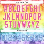 Custom Name Number Tie Dye Baseball Jersey Light Blue Pink 3D Rainbow Design Authentic Team Apparel Personalized Tie Dye