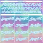 Custom Name and Number Personalized 3D Authentic Baseball Jersey in Light Blue-White Tie Dye Personalized Tie Dye Light Blue-White