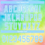 Custom Name and Number Personalized 3D Rainbow Performance Golf Polo Shirt - Light Blue-White Tie Dye Personalized Tie Dye