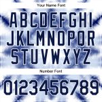 Custom Name and Number Personalized Tie Dye Baseball Jersey in Navy-White 3D Shibori Style - Authentic Team Apparel Personalized