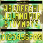 Custom Team Name and Number 3D Performance T-Shirt - Neon Yellow Black Tie Dye Personalized Tie Dye Neon Yellow-Black 3D