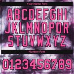 Custom Name and Number Tie Dye 3D Performance T-Shirt in Pink-Black - Personalized Team Apparel Personalized Tie Dye Pink-Black