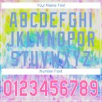 Custom Name Number 3D Rainbow Tie-Dye Baseball Jersey Pink Light Blue Authentic Team Apparel Personalized Tie Dye Pink-Light