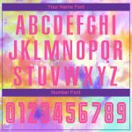 Custom Tie Dye Soccer Jersey with Personalized Name and Number in Pink and Light Blue Personalized Tie Dye Pink-Light Blue