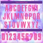 Custom Name and Number Tie Dye Soccer Jersey in Pink and Purple - Personalized Sublimation Uniform Personalized Tie Dye Pink-Purple